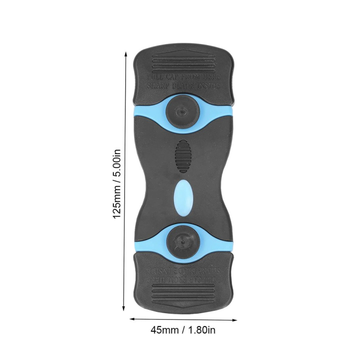 Racleta Multifunctionala pentru Curatare Sticla si Ceramica, Flippy, Design Ergonomic, Maner Anti-alunecare, Include 20 de Lame de Schimb, 12,5 x 4,5 cm, Albastru [4]