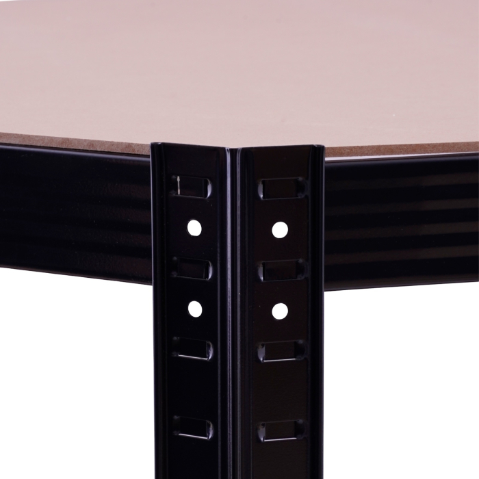 Raft de colt negru 70x45x180 cm pentru depozitare ROTOR [6]