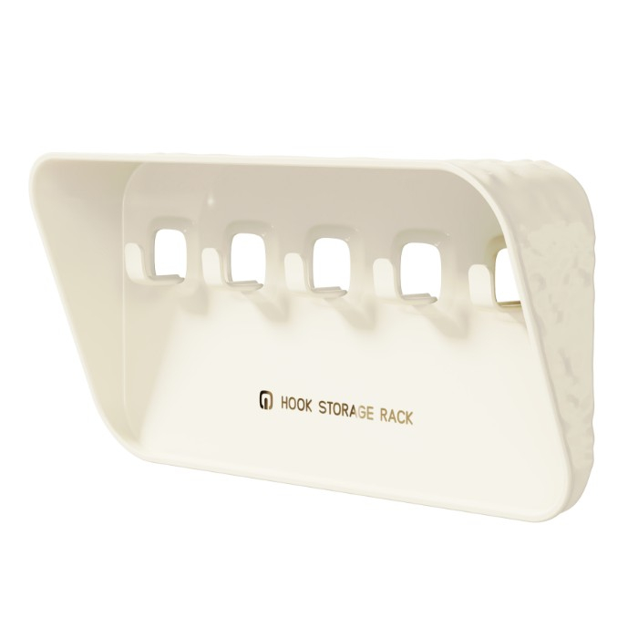 Raft de Depozitare cu Carlig, Flippy, Pentru Chei, Bijuterii, 20.3 x 4.6 x 10.3 cm, Alb [1]