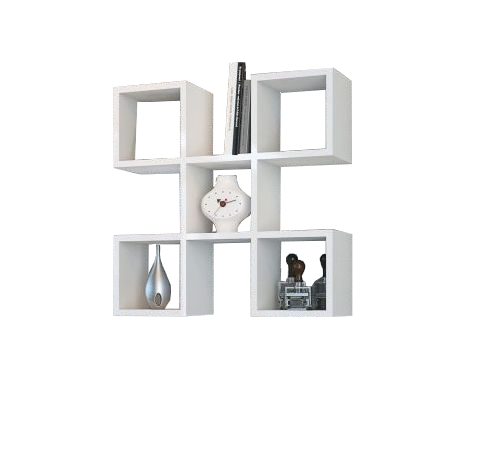 Raft de perete geometric Nora, 67.2x19.5x67.2 cm [4]