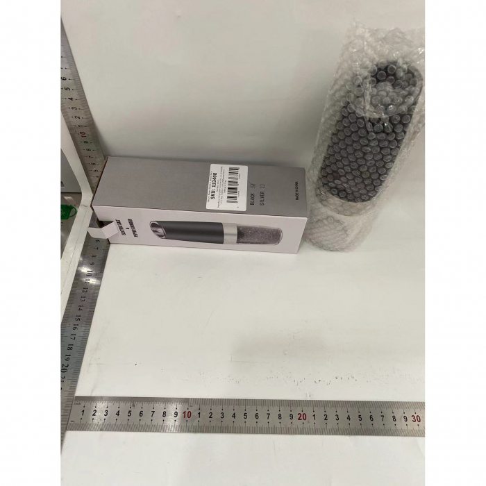 Rasnita Electrica Sare si Piper, Flippy, cu Camera Depozitare Transparenta, Macinare, Functionare pe Baterii, cu Lumina, ABS, 20x6.5 cm, Negru/Transparent [2]