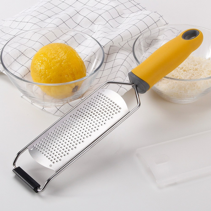 Razatoare manuala Flippy, perie inclusa, Inox, usor de utilizat, 31x6.7 cm, Galben [5]