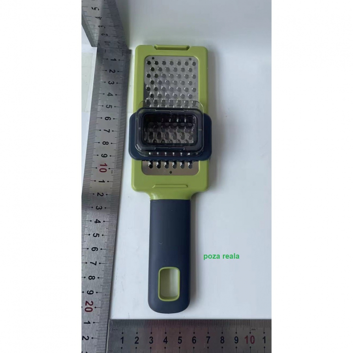 Razatoare Multifunctionala, Flippy, pentru Ustuoi, Branza, Cascaval, 20.3 x 5.8 x 3.3 cm, Verde/Gri [2]