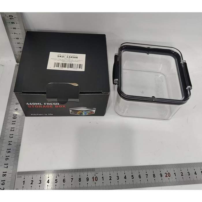 Recipient din Plastic, Flippy, pentru Alimente/Obiecte, Inchidere Ermetica, 10.2 x 6.6 cm, 460 ml, Transparent [8]