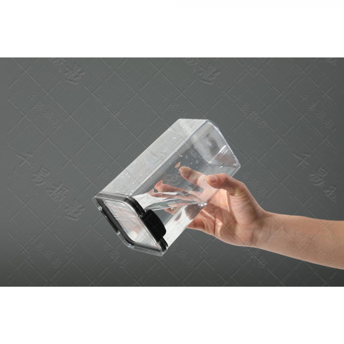 Recipient din Plastic, Flippy, pentru Alimente/Obiecte, Inchidere Ermetica, 10.2 x 9.8 cm, 700 ml, Transparent [4]