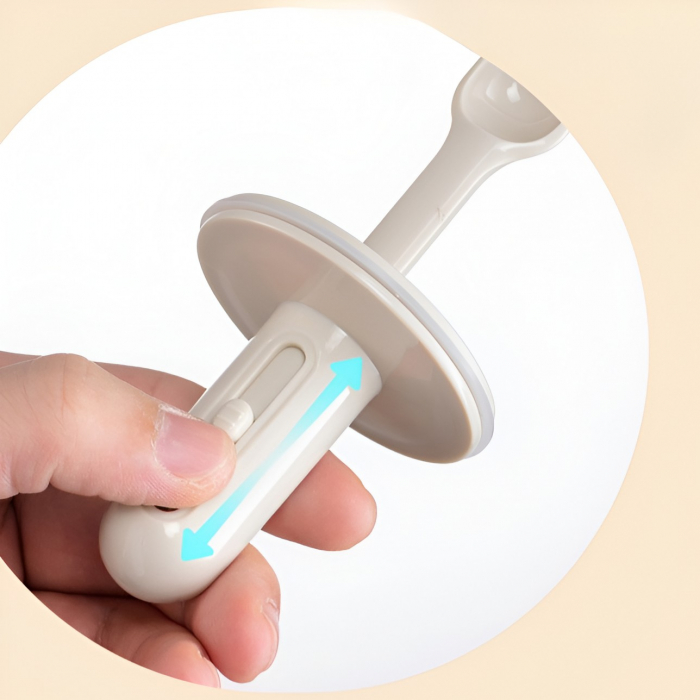 Recipient pentru Depozitarea Condimentelor, Flippy, Borcan din Sticla, Capac si Lingura Incorporate, Uz Casnic, 300 ml, 7.1x7.1x14.8 cm, Gri [5]