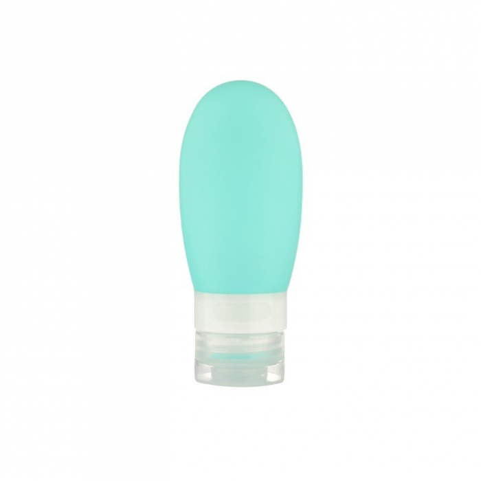 Recipient Portabil din Silicon Elegant de Voiaj, Sticla de Calatorie, Flippy, Potrivita pentru Lotiune, Sampon si Alte Lichide, Anti-scurgere, cu Posibilitate de Reumplere, Capacitate 90mL, Verde [2]