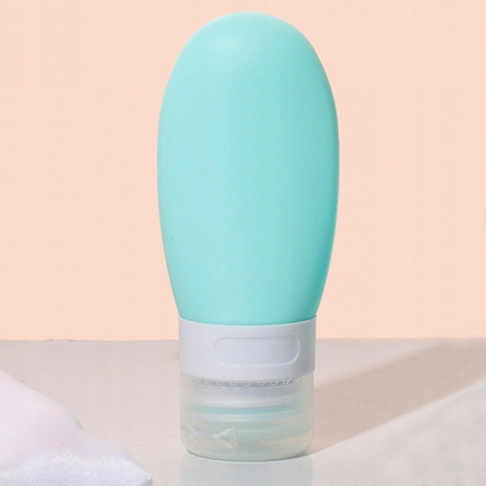 Recipient Portabil din Silicon Elegant de Voiaj, Sticla de Calatorie, Flippy, Potrivita pentru Lotiune, Sampon si Alte Lichide, Anti-scurgere, cu Posibilitate de Reumplere, Capacitate 90mL, Verde [4]