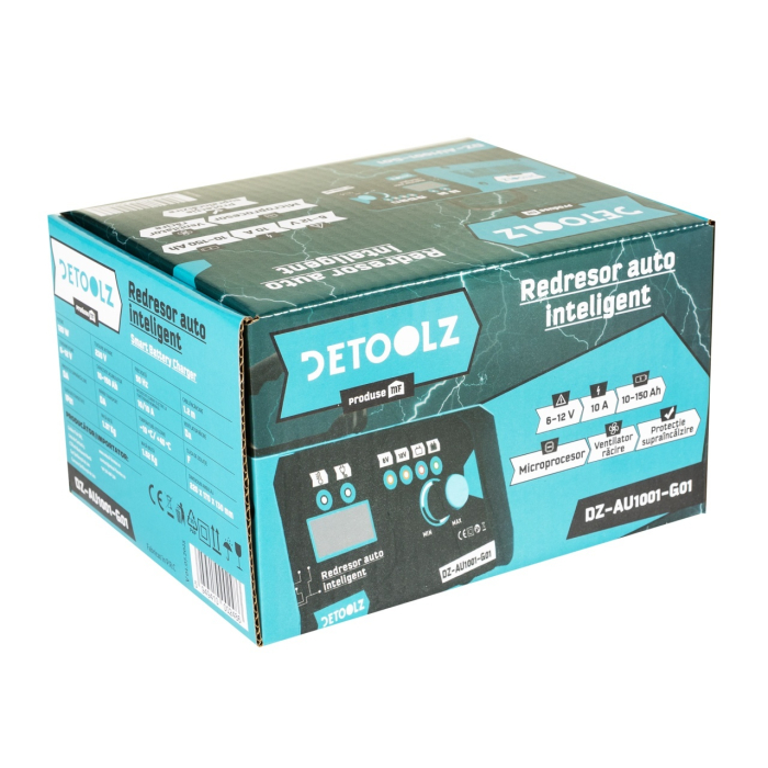 Redresor auto Detoolz, 120W 6V-12V 10A 10-150Ah CM [6]