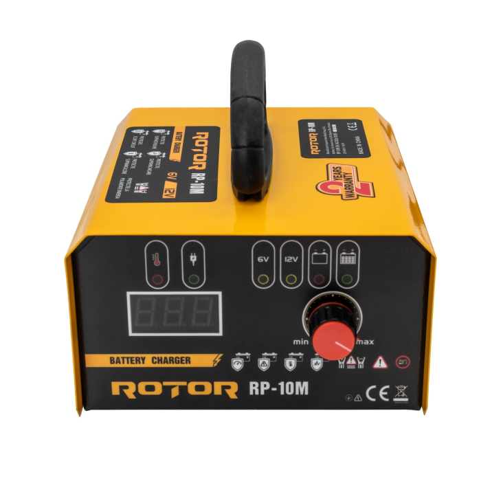 Redresor auto ROTOR RP-10M, 220-240 V, 6/12 V, 10 A, pentru baterii 10-150 Ah [3]