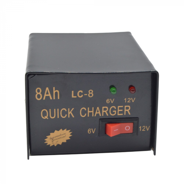 Mini redresor LC8 baterii motociclete/ATV 8Ah, 6/12V [2]