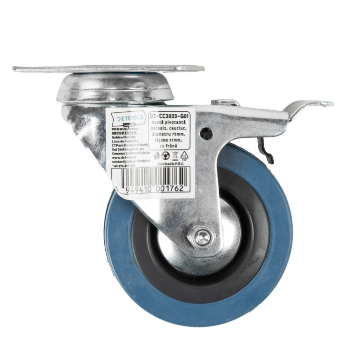 Roata pivotanta Detoolz, cauciuc+PP 75x21mm CF G01 [2]