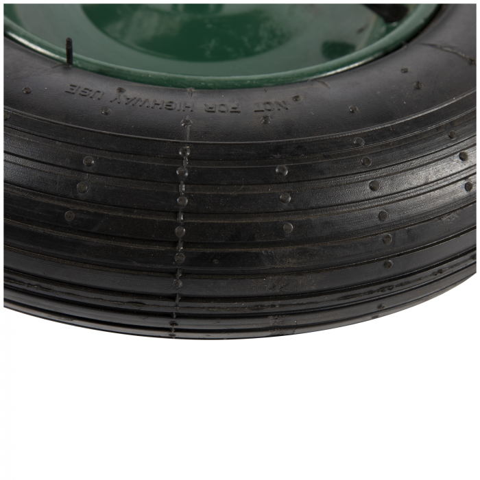 Roata roaba Micul Fermier 4.00-8, diametru ax 14mm, janta verde [4]