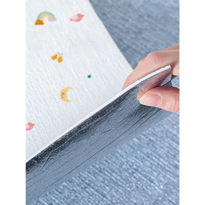 Rola Autoadeziva pentru Perete, Flippy, din Panza, 10 m, Rezistenta la Umezeala, 2.5 mm Grosime, Model Girafa si Elefant, Multicolor [5]