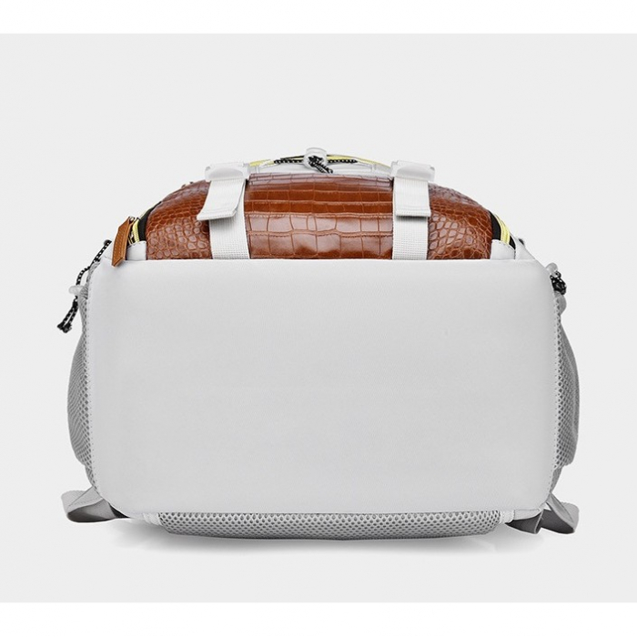 Rucsac Multifunctional pentru Calatorie, Flippy, pentru Alpinism, Voiaj, Drumetii, din Panza Oxford, 34x16x52 cm, Alb [9]