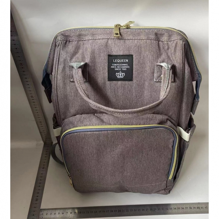Rucsac Multifunctional pentru Mamici, Flippy, din Panza Oxford, Compartimentare Multipla, Impermeabil, 43 x 18 x 26 cm, Gri Inchis [2]