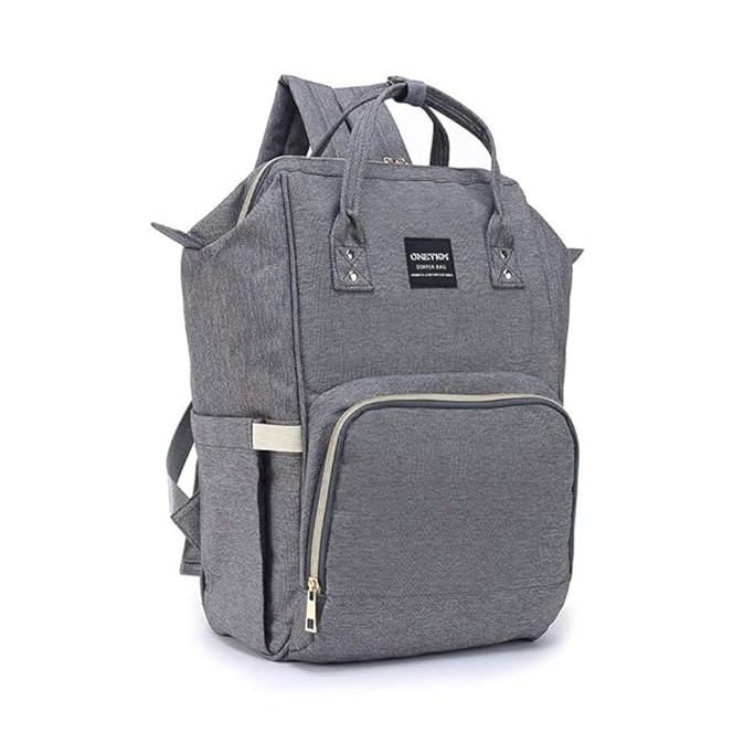 Rucsac Multifunctional pentru Mamici, Flippy, din Panza Oxford, Compartimentare Multipla, Impermeabil, 43 x 18 x 26 cm, Gri Inchis [5]