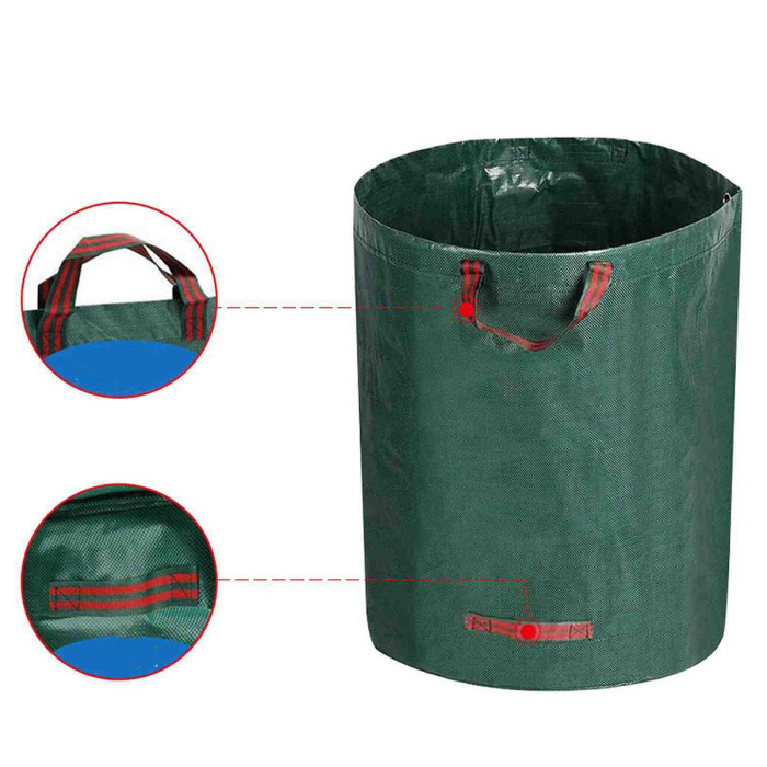 Sac de Colectare a Frunzelor, Flippy, Cos Sac pentru Gradina, Sac de Depozitare a Frunzelor, 45 x 38 cm, 60 l, Verde [3]
