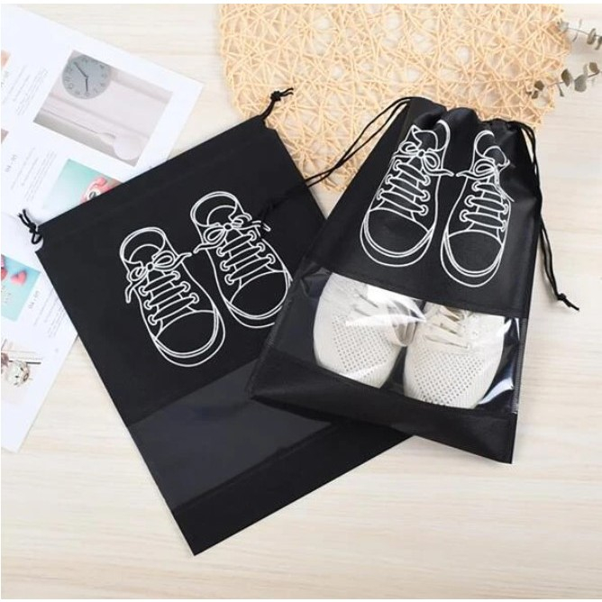 LICHIDARE Sac depozitare incaltaminte, pentru voiaj sau depozitare, rezistent la praf, compatibil cu masina de spalat, 27 x 36 cm, negru [5]