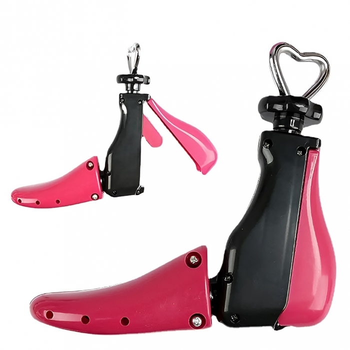 San/Calapod Pro Reglabil, Flippy, Alungire si Largire 4 Directii, Marime 40-47, Pantofi, Ghete, Adidasi, Arc, 22 x 21.5 x 7 cm, Roz / Negru [1]