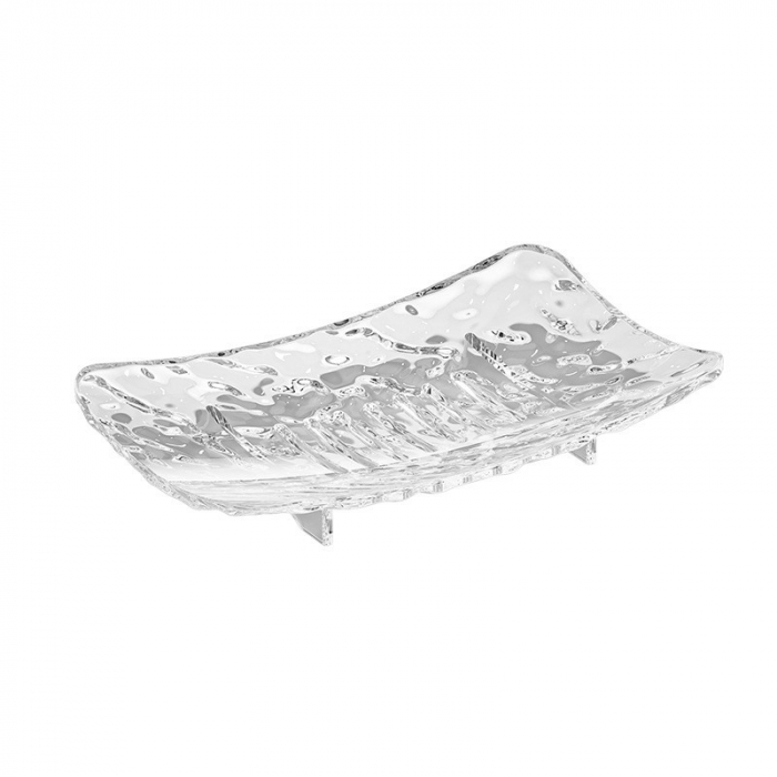 Savoniera din Plastic Flippy, 15 x 9 cm, cu Scurgere Apa, Design Modern, Transparent [6]