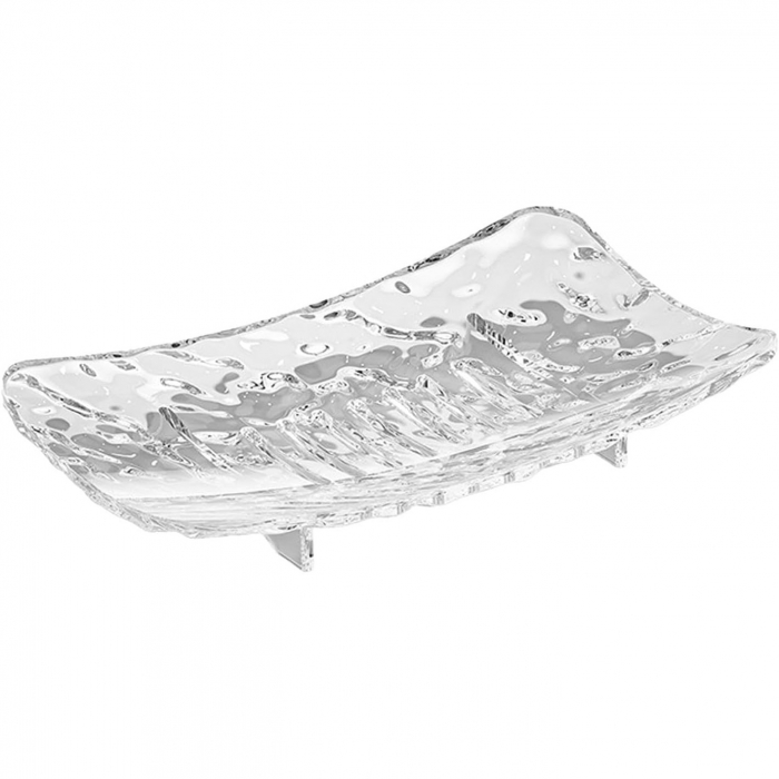 Savoniera din Plastic Flippy, 15 x 9 cm, cu Scurgere Apa, Design Modern, Transparent [1]
