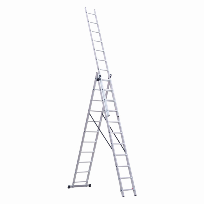 Scara combinata din aluminiu MESTERINO TOOLS JL-207-3X11, 7.6 metri, 3x11 trepte, greutate maxima 150 kg [2]