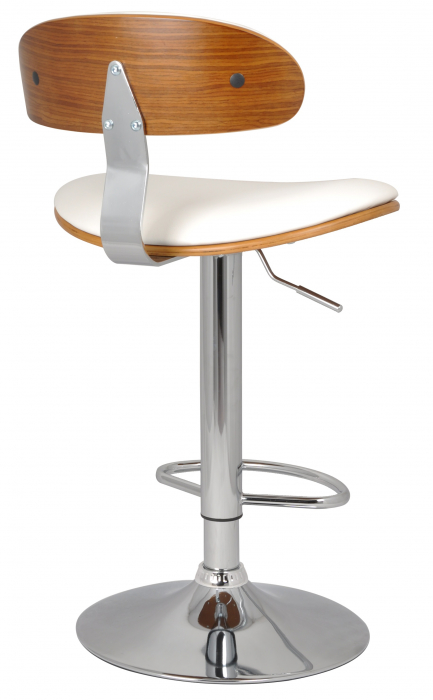 Scaun bar Ares, alb, 49x42x84-105 cm [3]