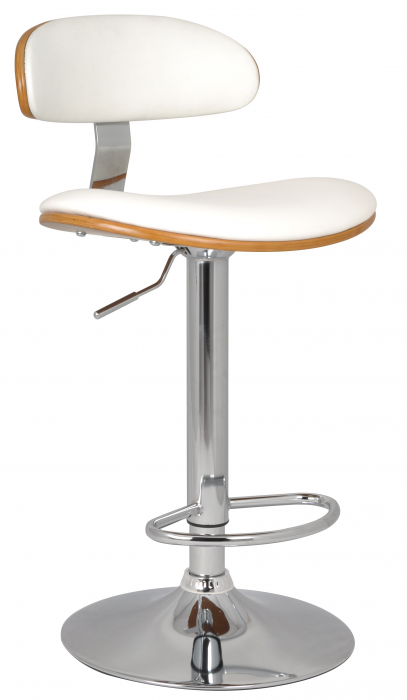 Scaun bar Ares, alb, 49x42x84-105 cm [1]