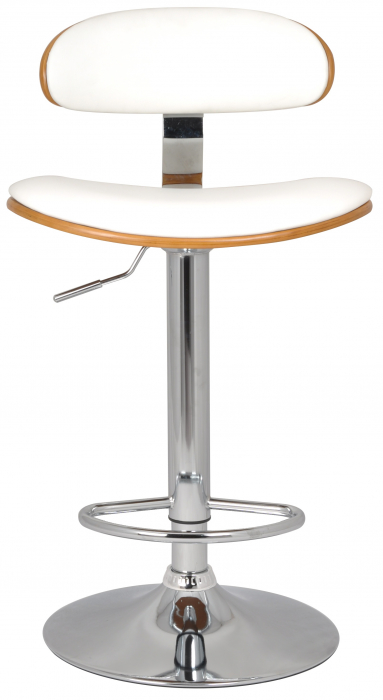 Scaun bar Ares, alb, 49x42x84-105 cm [2]
