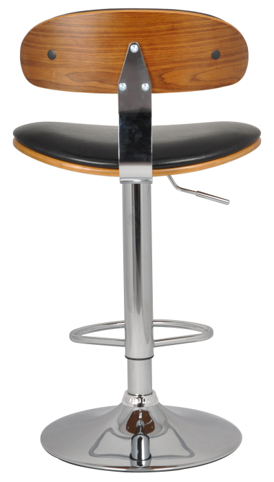 Scaun bar Ares, negru, 49x42x84-105 cm [4]