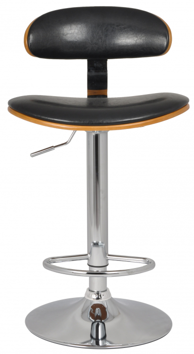 Scaun bar Ares, negru, 49x42x84-105 cm [2]
