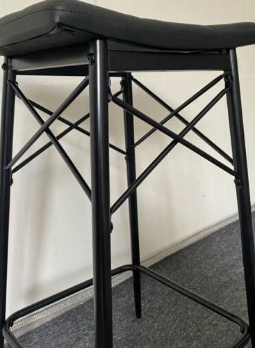 Scaun bar Darton, Negru, 30x40x71 cm, UnicSpot [3]