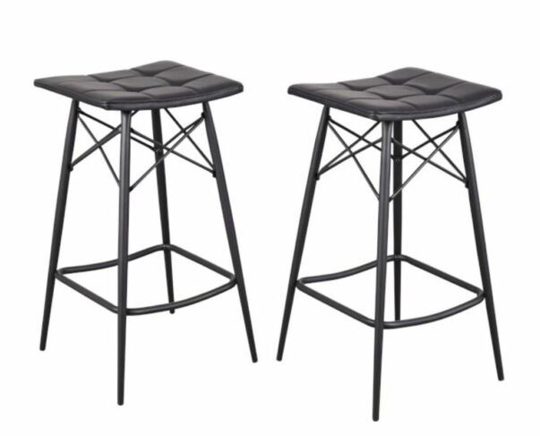 Scaun bar Darton, Negru, 30x40x71 cm, UnicSpot [4]