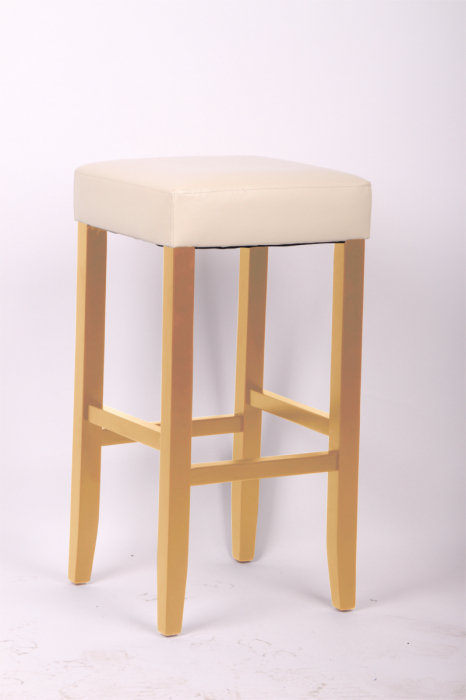 Scaun bar Flora, bej, 38x38x75 cm [2]