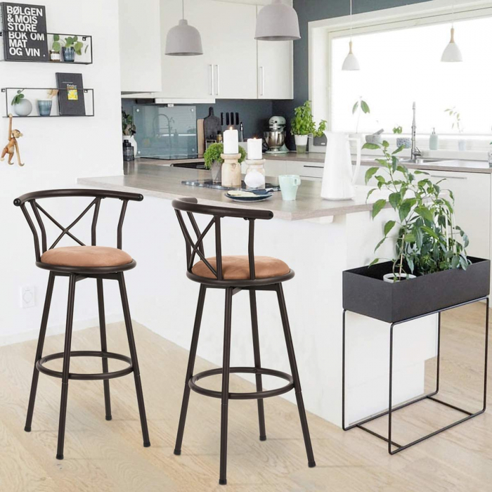 Scaun bar Hailey, maro, 56x43x99 cm [3]