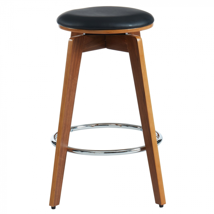 Scaun bar Hermes, negru, 58x58x77 cm [4]