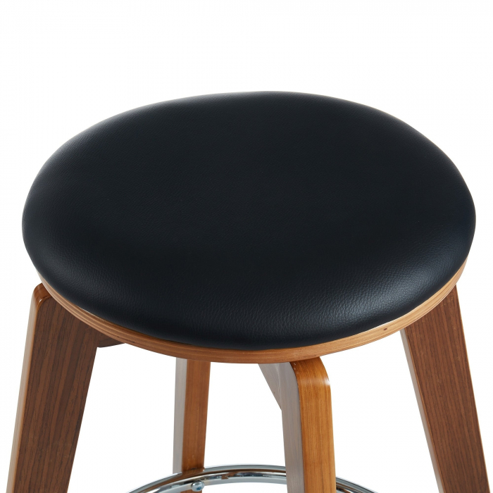 Scaun bar Hermes, negru, 58x58x77 cm [5]