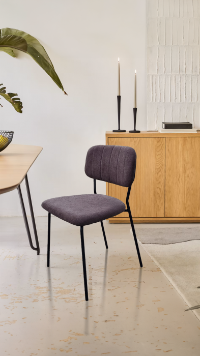 Scaun bucatarie/dining Nina, Gri, 47x51x78 cm [2]