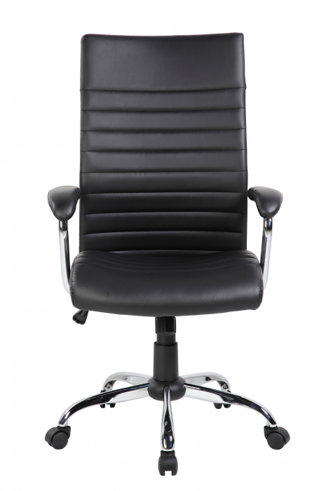 Scaun de birou directorial Davik, negru, 65x63x108-118 cm [2]