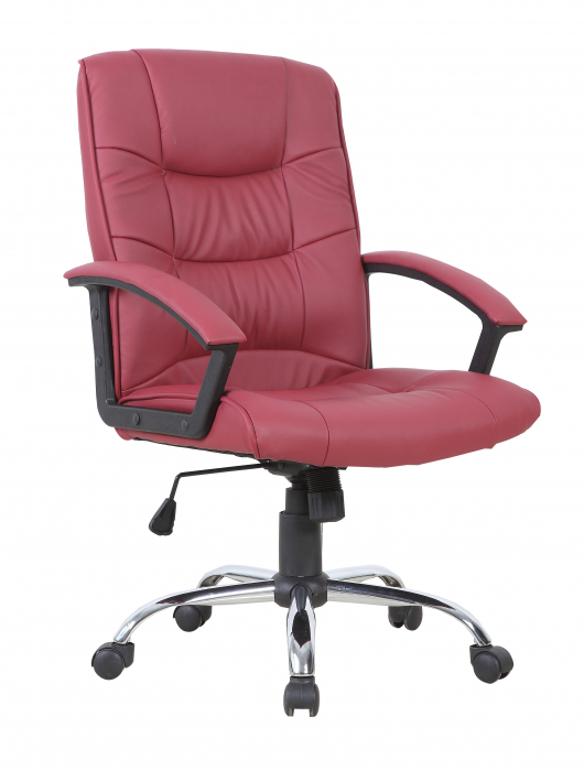 Scaun de birou directorial US02, bordo, 66x62x107-117 cm [1]