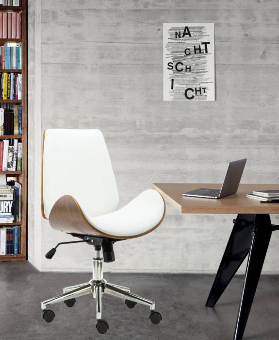 Scaun de birou directorial US114 Apolo, alb, 51x58x86-98 cm [1]