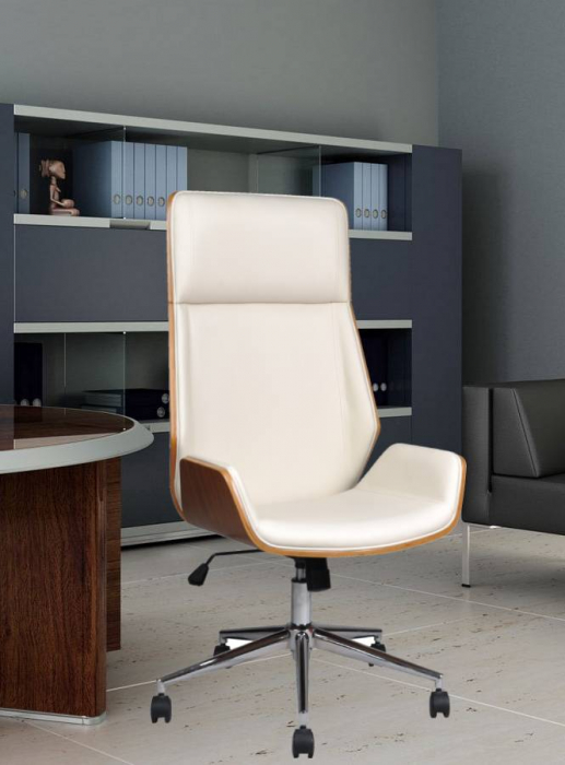 Scaun de birou directorial US116 Calisto, alb, 60x65x111-118 cm [1]