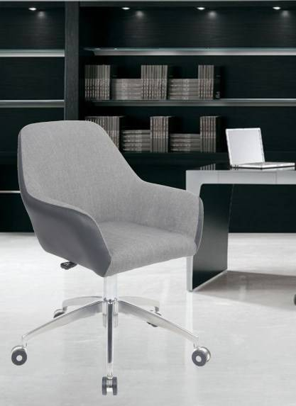 Scaun de birou directorial US63 textil, gri, 55x57x79-91 cm [1]