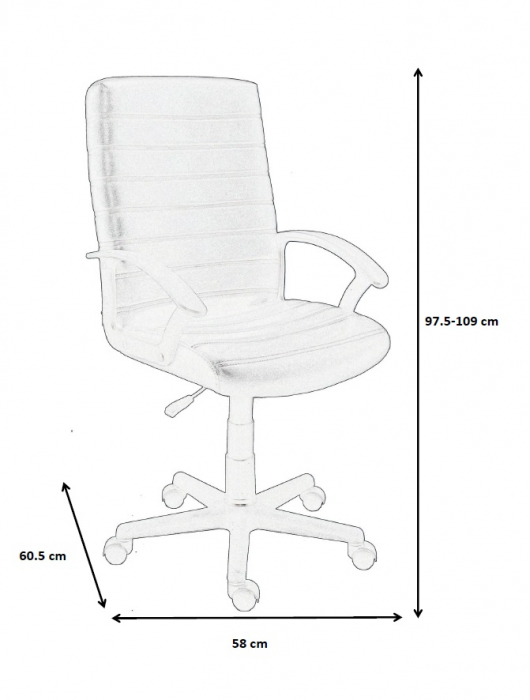 Scaun de birou directorial US72 Rilke, maro, 58x60.5x97.5-109 cm [5]