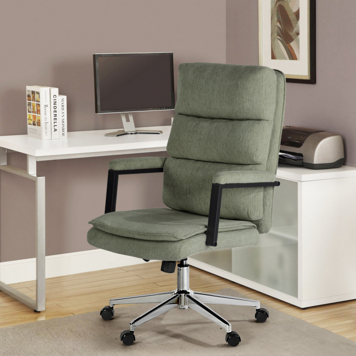 Scaun de birou US134 Aria, verde, 65.5x71.5x106-116 cm [2]