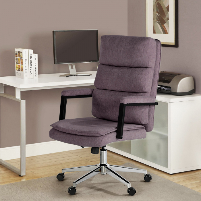 Scaun de birou US134 Aria, violet, 65.5x71.5x106-116 cm [2]