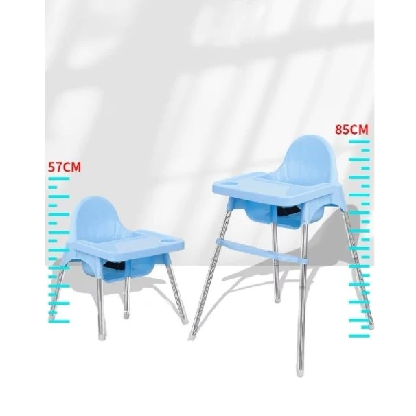 Scaun de masa telescopic pentru bebelusi cu centura de siguranta, 6-32 luni, Albastru [2]