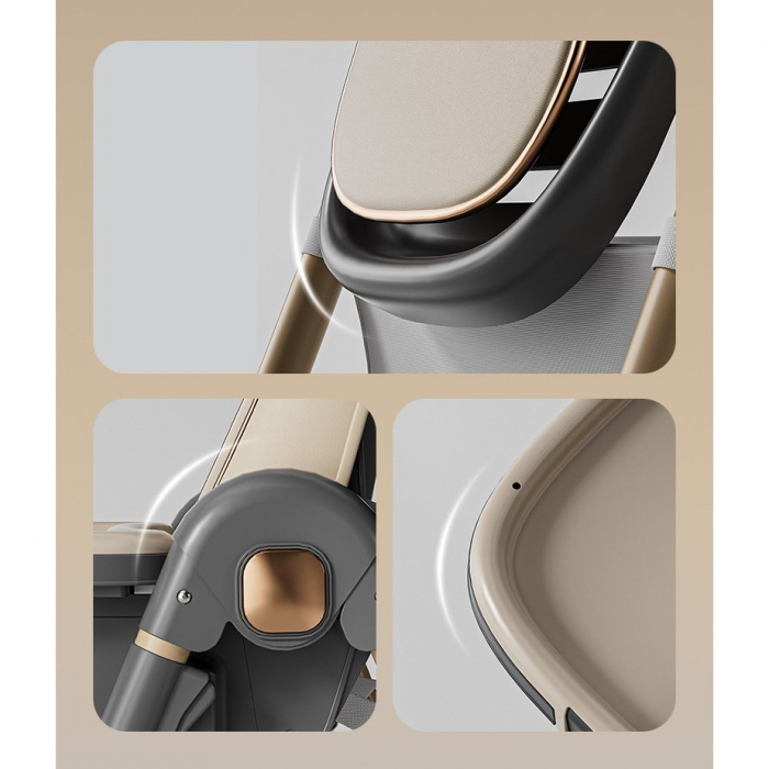 Lichidare Scaun de Masa pentru Bebelusi si Copii, Flippy, 2 Tavite si Husa Detasabile, Multifuncțional, Stabil, Centura de Siguranta, Inaltime Ajustabila, Spatar Reglabil Moale, Cos de Depozitare, 100 [7]