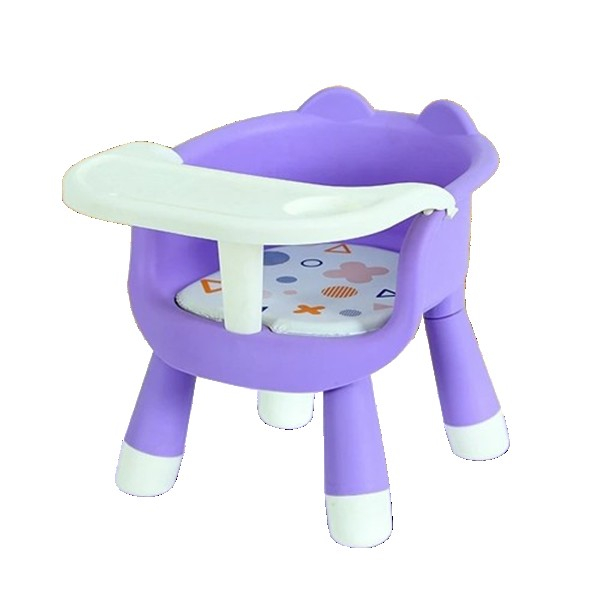Scaun de Masa pentru Copii, Flippy, 2 in 1, Tavita Detasabila, Spatar Ergonomic, +6 Luni, Inaltime 36 cm, Mov [1]